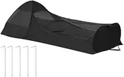 Foldable Pop-Up Single Bed, Bed Canopy Sleeping Bag Net Tent with Double Zipper, Portable Shelter, Large Space, Finer Mesh, Camping Gear for Travel and Outdoor, 86.61 x 41.34 Inches