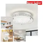 Minimalist 11-Inch LED Indoor Ceiling Light - Crystal Shine for Any Room