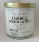 Kirkland's 7 oz Jar Candle up to 20 hrs Natural Wax CHAMOMILE & FRENCH LAVENDER