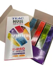 5 PACK - TEAC MXC Series E-240 Colours VHS Tape - VHS tape - New (all Colors)
