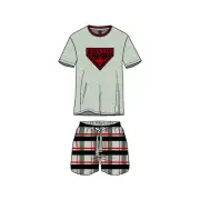 Mens Official AFL Essendon Bombers Size S-5XL Short Check Pyjamas PJS Set
