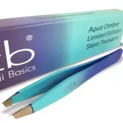 Limited Edition Aqua Ombré Slant Tweezer Best Tweezers for Eyebrow,Hair Removal