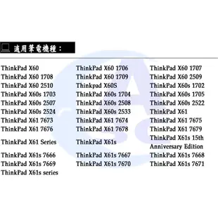 LENOVO 電池 聯想(8芯) ThinkPad X60 X60s X61 X61s 40Y7001 92P1170