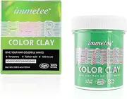 immetee Hair Color Wax, Temporary Hair Color Wax, Temporary Hair Tinting Gifts for Children Girls, Washable, for Christmas, Party, Cosplay, Birthday, 100g (Green)