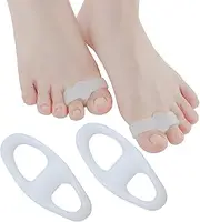 Toe Spacers,Silicone Foot Separator for Toes - Comfortable Toe Straightener, Reusable Hammer Toe Corrector for Hammertoes, Correct Toes, Hammer Toe Relief