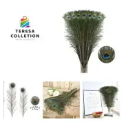 Natural Long Peacock Feathers - 40pcs 23-28 inches for Floral Arrangements, W...