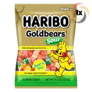1x Bag Haribo Gold Bears Sour Assorted Flavor Fat Free Gummi Candy | 4.5oz