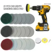21pcs 3inch Buffing Waxing Sponge Polishing Pads Kit for Car PolisherDrill·Set·[