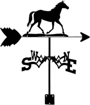 Weather Vane Stainless Steel Wind Direction Indicator Weathervane Measuring Tools with Anti-Rust Coating for Garden Patio Yard Ornament Decoration Weathercock