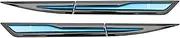 PLKGMLNO 2pcs Car Door Fenders Side Blade Badge Car Body Protective car Metal Sticker Compatible for Huawei Aito M5 M7 Car Accessories(Type 4)