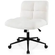 Giantex Adjustable Executive Office Chair Ergonomic Rocking Chair w/Polyfiber Cushion Swivel Desk Chair