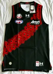 2023 AFL Under Armour Essendon Bombers Anzac Guernsey EXTRA LARGE XL BNWT