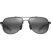 Maui Jim Guardrails 56mm PolarizedPlus2® Aviator Sunglasses in Gunmetal/Black/Grey at Nordstrom One Size