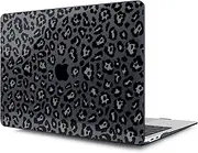 MEEgoodo for MacBook Air 13.3 inch Case 2021 2020 2019 2018 A2337 M1 A2179 A1932, Laptop Shell for MacBook Air M1 with Keyboard Webcam Cover & Trackpad Film & Type C Adapter,Snow Leopard Texture