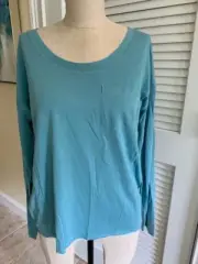 Sundance Catalog cotton modal blue top - Small