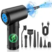Compressed Air Duster 100000RPM Keyboard Cleaner Good Replace Compressed Air Can Reusable No Canned Air Duster Car Duster PC Duster Electric Air Duster