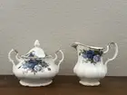 Royal Albert Sugar And Creamer Set Moonlight Rose Bone China England