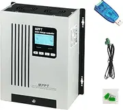 SOLAFANS 48V 100A MPPT Solar Power Charge Controller 12V 24V DC150V PV 5500W Support Lead Acid, Sealed, Gel, AGM, Lithium Battery with LCD Display Charging Status
