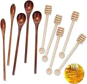 10PCS Honey Dipper Stick Honey Spoon, 6.3 Inch Honey Sticks, Wooden Spoons for Honey, Honey Dipper for Honey Jar Dispense Drizzle Honey Wedding Party Home Kitchen