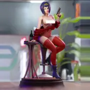 1/8 1/6 1/4 Faye Valentine 3D print figure Model Kit Unpainted Unassembled GK