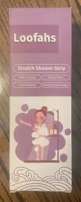 Long Loofas Stretch Shower Strip Back Legs Neck Scrubber