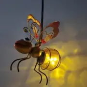 2 pcs Honey Bee Shaped LED Solar Power Garden Lights Outdoor Waterproof B1G0