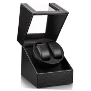 Automatic Double Watch Winder: Super Quiet 2 Slot Watch Winder Box Vegan