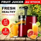 Cold Press Juicer Slow Masticating Extractor Fruit Vegetable Mixer With Brushs