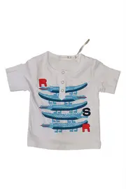 Crocodile Stack Roll Up Tee--RUN-RBN5181