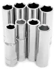 Performance Tool W32400 8 Piece 1/2in. Drive Metric Deep Socket Set