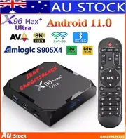 ✅AU latest 2022 X96 Max Plus Ultra 4GB + 64GB TV Box Android 11 S905X4 amlogic