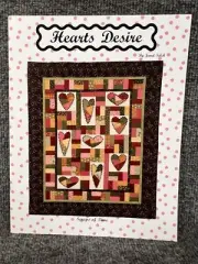 Hearts Desire by Janet Sleek Scraps Of Time Quilt Pattern Book New