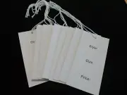 White Recycled Card Large Stock Style Size Price Swing Tags Pack of 50