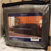 subrtex Spandex High Stretch 1 Piece Box sofa Slip Cover Grey, XL