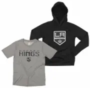 OuterStuff NHL Youth Los Angeles Kings Team Performance Hoodie and Tee Combo Set