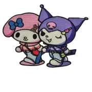 My Melody and Kuromi Purple Cloth Sew On Patch