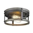 2-Light Farmhouse Flush Mount Ceiling Light, 12 inch Kitchen Ceiling Light, R...