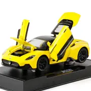 Catzon 1:32 Model Sports Car with Light & Sound Pull Back Toy for Boys-Yellow
