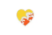 Patch Badge Patch Printed Thermoadhesive Flag Heart BHT Bhutan