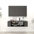NNEVL Hanging TV Cabinet High Gloss Grey 100x30x26.5 cm Chipboard