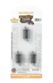 Bachmann E-Z Track 19" Radius Curve 1/4 Section Nickel Silver Rail - N Scale