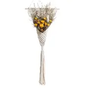 Yoimori Boho Wall Decor, Macrame Wall Hanging with Woven Pocket, Chic Macrame