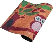 OKUMEYR Elegant Owl Floor Mat Absorbent Non-Slip Rubber Ground Pad Decorative Door Mat 45x75cm