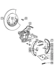 Genuine Mopar Disc Brake Caliper Adapter Right 5073646AA (for: Chrysler)
