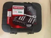 Craftsman NOS Socket Set 1/2-In Drive Inch 17 Piece Set Case USA 12 PT #934851