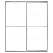 PAX pair of sliding door frames w rail, aluminium, 200x236 cm