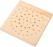 Beatifufu Sculpture Drying Rack Clay Figure Drying Rack Wooden Display Base Circular Holes Stable Pottery Dolls