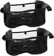 Abaodam 2pcs Stroller Storage Bag Versatile Mesh Cargo Net Organizer for Items Easy Installation Underseat Basket for Pushchairs and Shopping Baskets