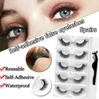 10Pcs Self-adhesive Glue-Free Lashes Fake Eyelashes Reusable Lashes Extension ❥