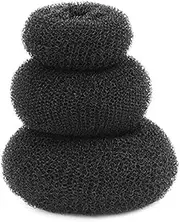 LRXIYODE 3Pcs Hair Bun Maker Versatile Donut Styler for Women for Ballet Dance Gentle Hair No Odor Black